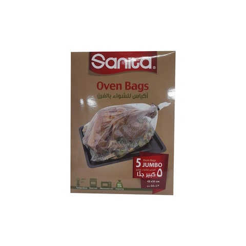 Sanita Jumbo Oven Bags - 43 x 55 Cm - 5 Bags